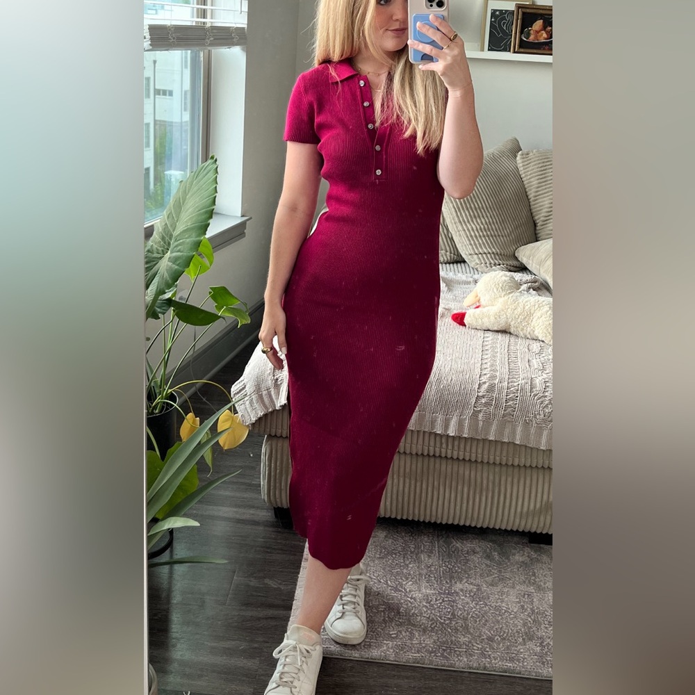 House of Harlow magenta knit dress